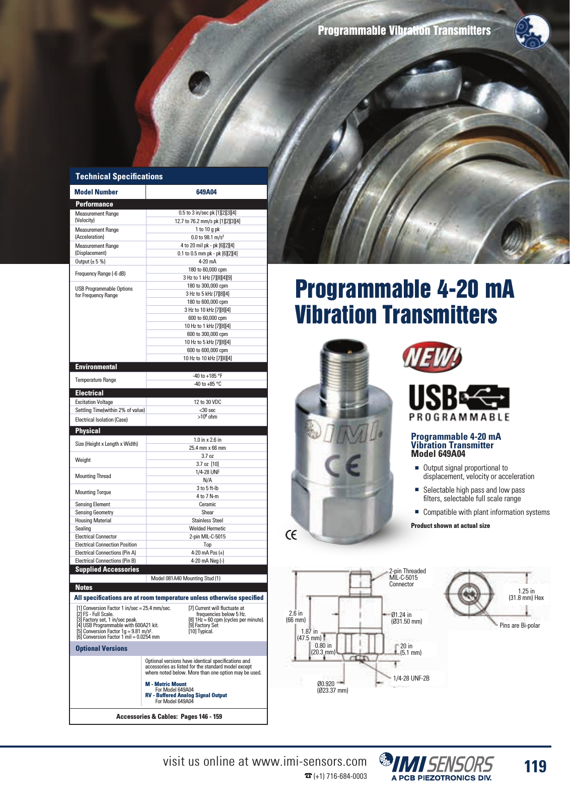 Vorschau IMI Industrial Vibration Sensors Katalog Seite 122